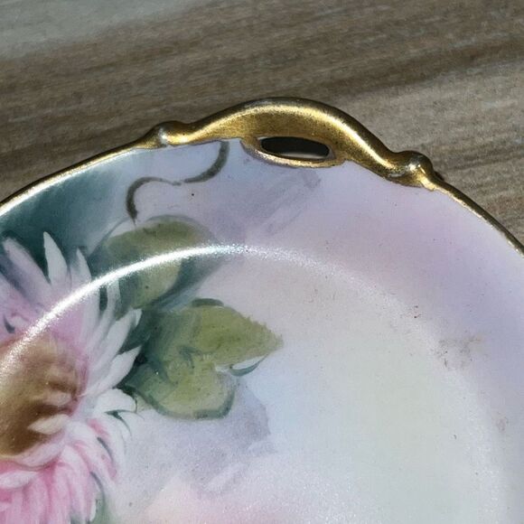 Antique Noritake Hand Painted Floral Bowl With Gold Trim Japan Made CottageCore - Picture 5 of 9